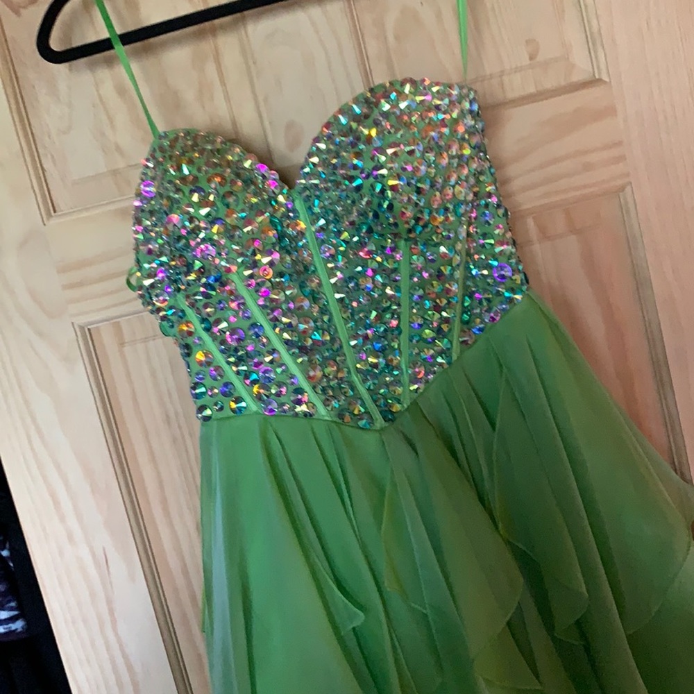 Vienna corest back homecoming dress.